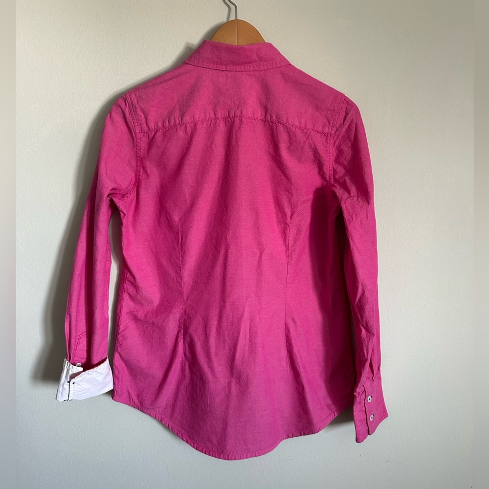 Tommy Hilfiger Women’s Vibrant Pink Button Down Shirt - Picture 4 of 10